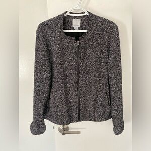 Black and white bomber jacket